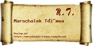 Marschalek Tímea névjegykártya